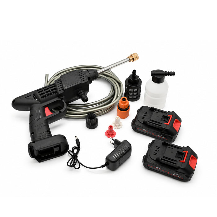 Idropulitrice Portatile a Batteria 48V Senza Fili – 2 Batterie Incluse, Alta Pressione