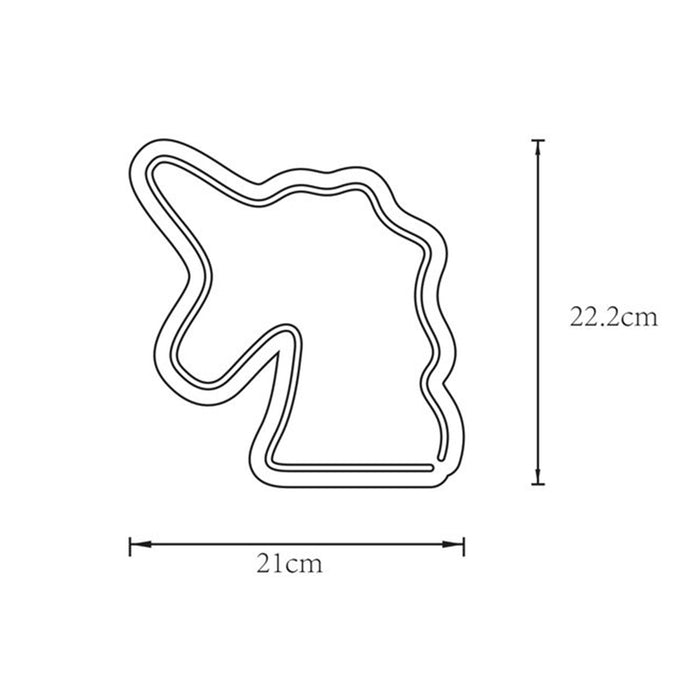 Lampe néon LED Licorne