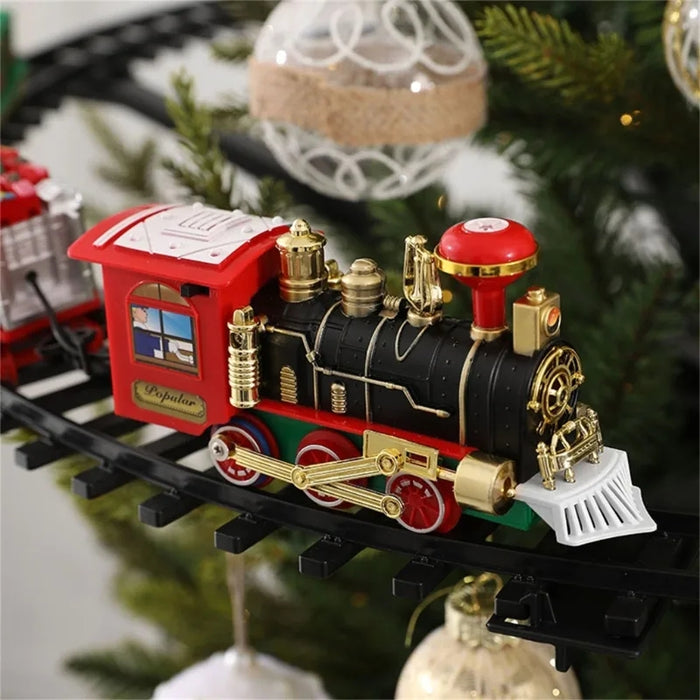 Trenino Xmas Joy Pista Elettrica con Luci e Suoni per Albero di Natale