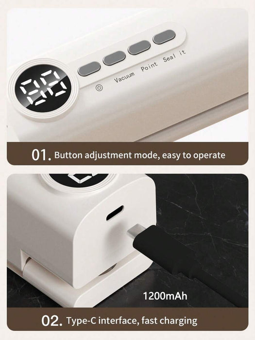 Fleuurs Sottovuoto Wireless: Mini Sigillatrice Portatile e Magnetica Ricaricabile