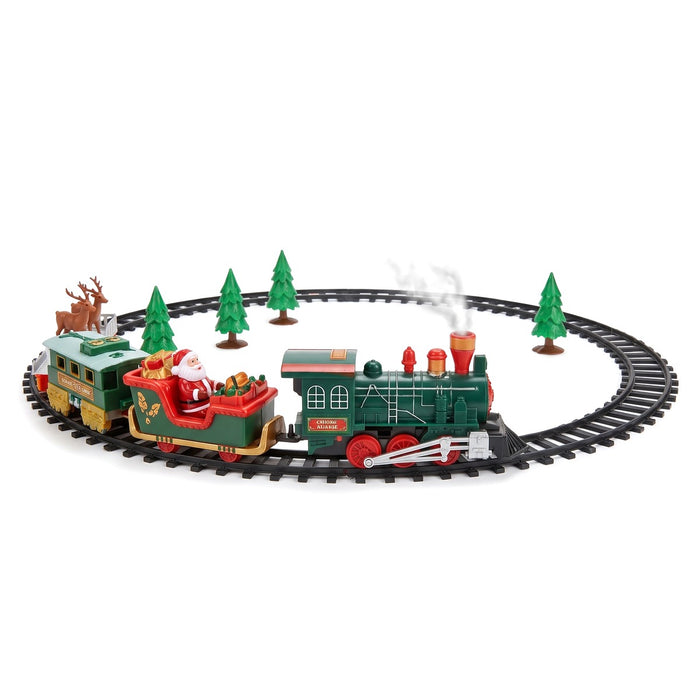 Trenino Elettrico di Natale per Albero 28 Pezzi con Luci, Musica e Movimento