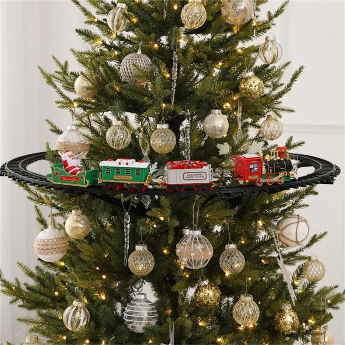Trenino Xmas Joy Pista Elettrica con Luci e Suoni per Albero di Natale