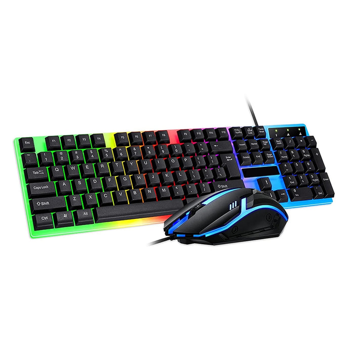 USB Gaming Keyboard and Mouse with Italian QWERTY Layout and RGB LEDs