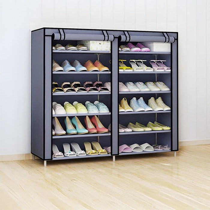 Meuble à chaussures Modern Fold, étagères réglables en fer et plastique