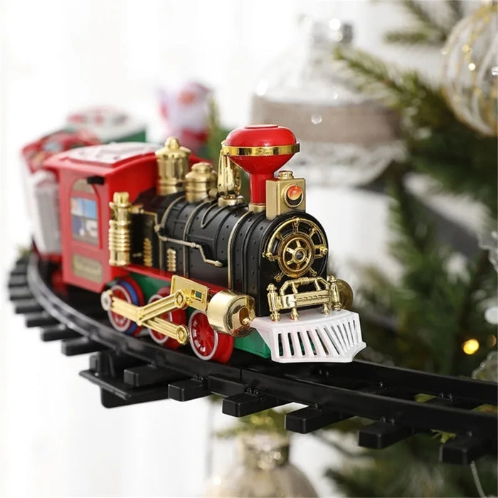 Trenino Xmas Joy Pista Elettrica con Luci e Suoni per Albero di Natale
