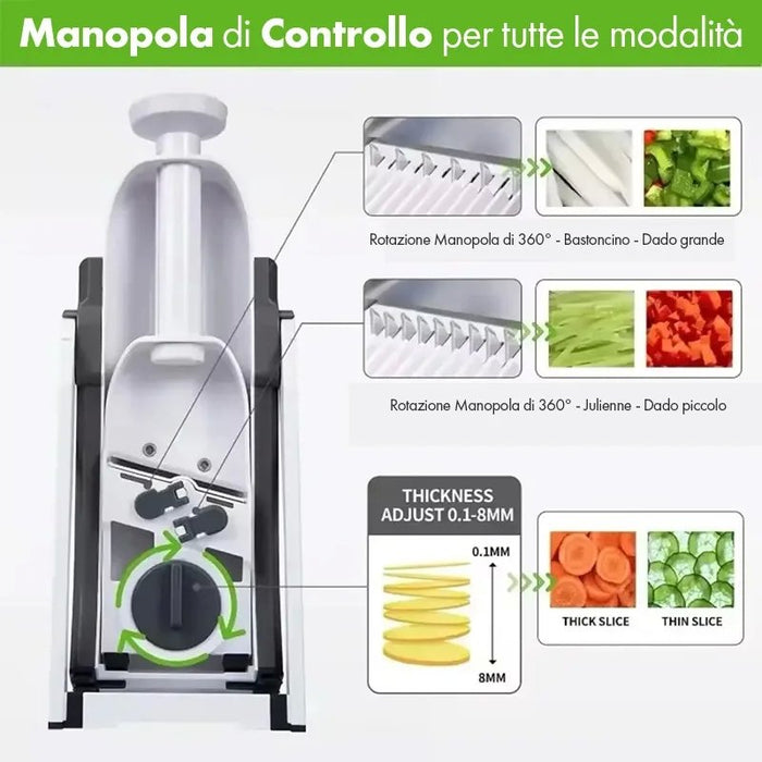 Trancheuse Professionnelle 30 Coupes Polyvalence et Précision en Cuisine