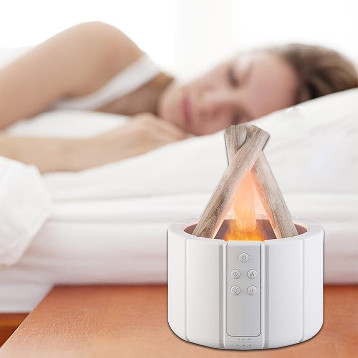 Flame Mist Umidificatore Aromaterapia con Simulazione Fiamma