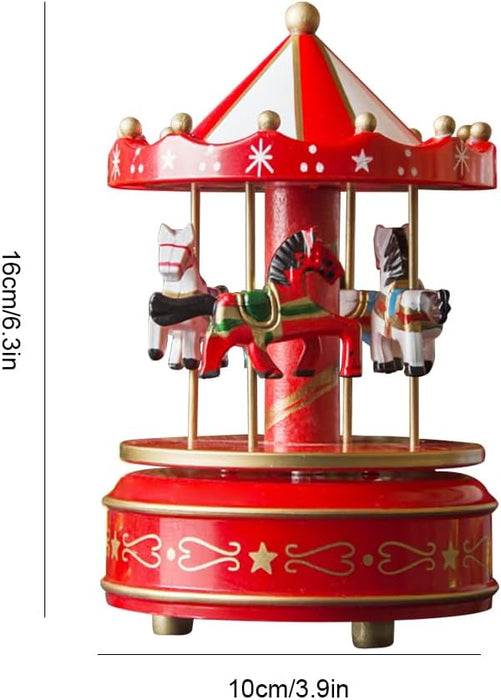 Carillon Giostra di Natale con Luci e Musica