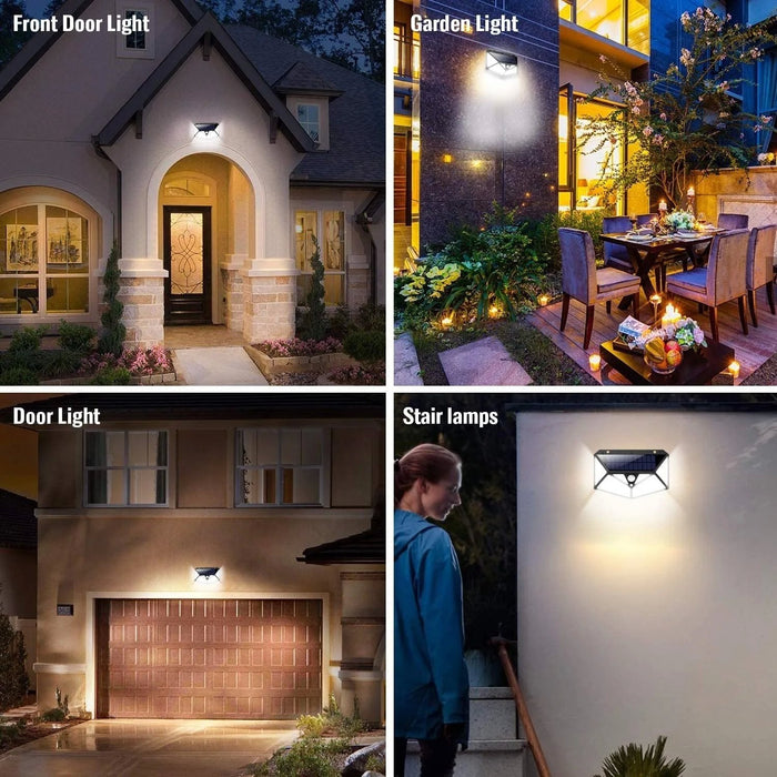 Kit 4 Luci Solari Esterne ad Energia Solare 100 LED