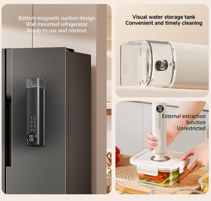 Fleuurs Sottovuoto Wireless: Mini Sigillatrice Portatile e Magnetica Ricaricabile