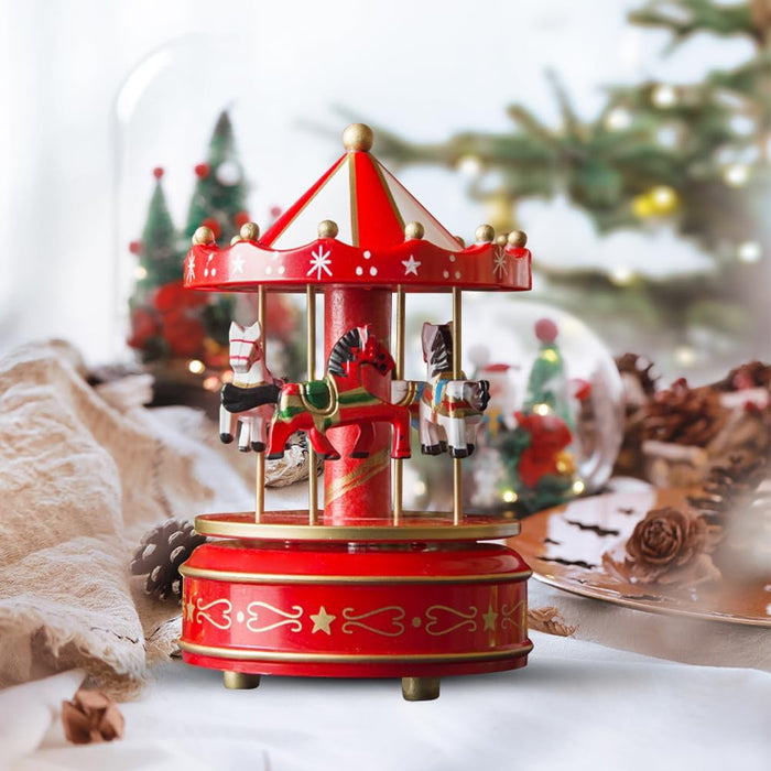 Carillon Giostra di Natale con Luci e Musica