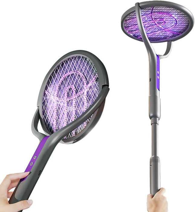 Racchetta Antizanzare Elettrica Telescopica Pieghevole 2-in-1