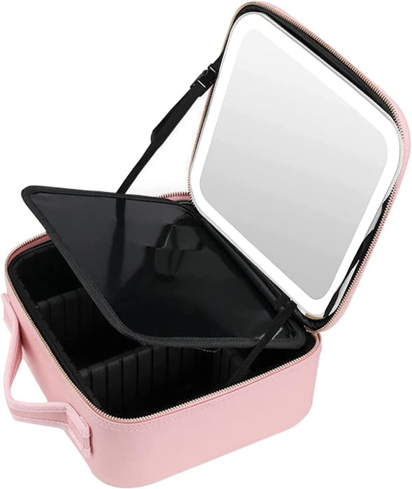 BCL Beauty Case con Specchio LED e Interni Removibili