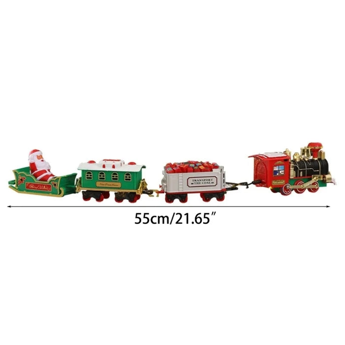 Trenino Xmas Joy Pista Elettrica con Luci e Suoni per Albero di Natale