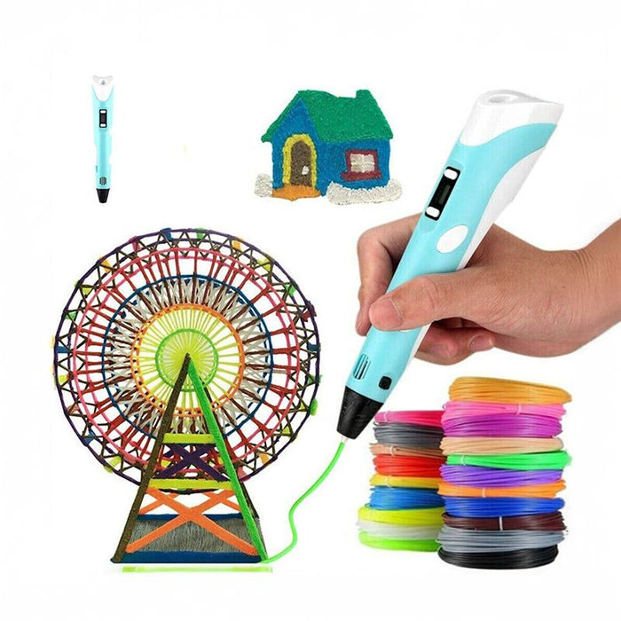Stylo 3D Enfants Écran LCD avec Filament Cadeau Créatif JuniorCare