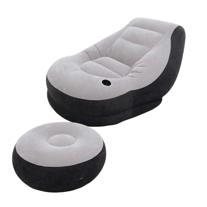 Poltrona Gonfiabile Deluxe con Poggiapiedi