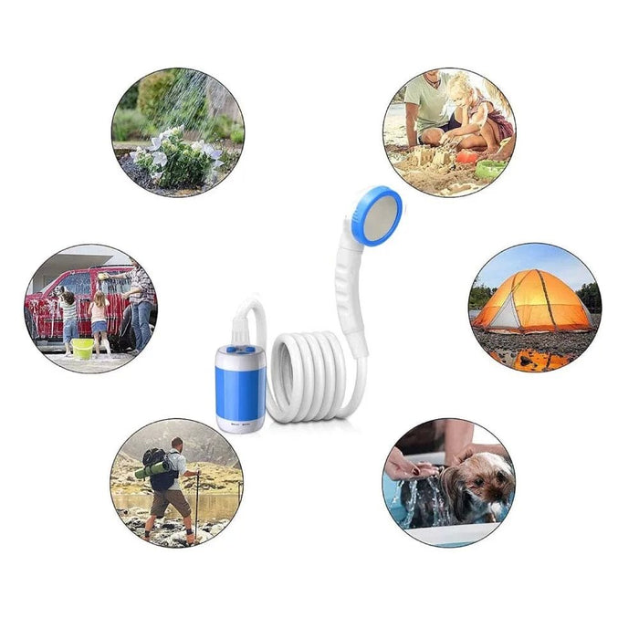 Doccia Portatile da Campeggio con Batteria Incorporata