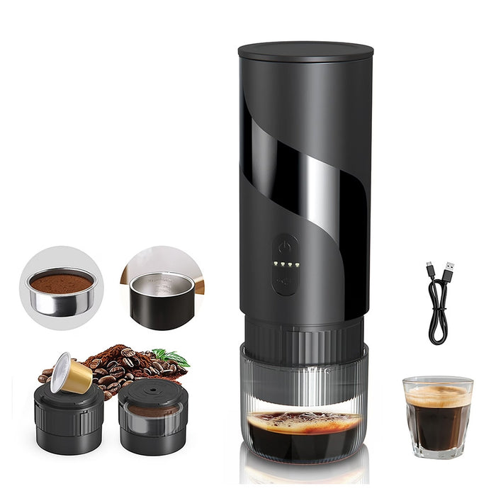 Macchina per Caffè Espresso Portatile Ricaricabile - Capsule e Caffè Macinato