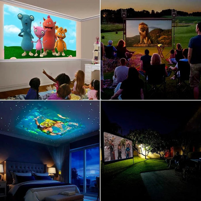 Mini projecteur LED Full HD 1080P avec télécommande