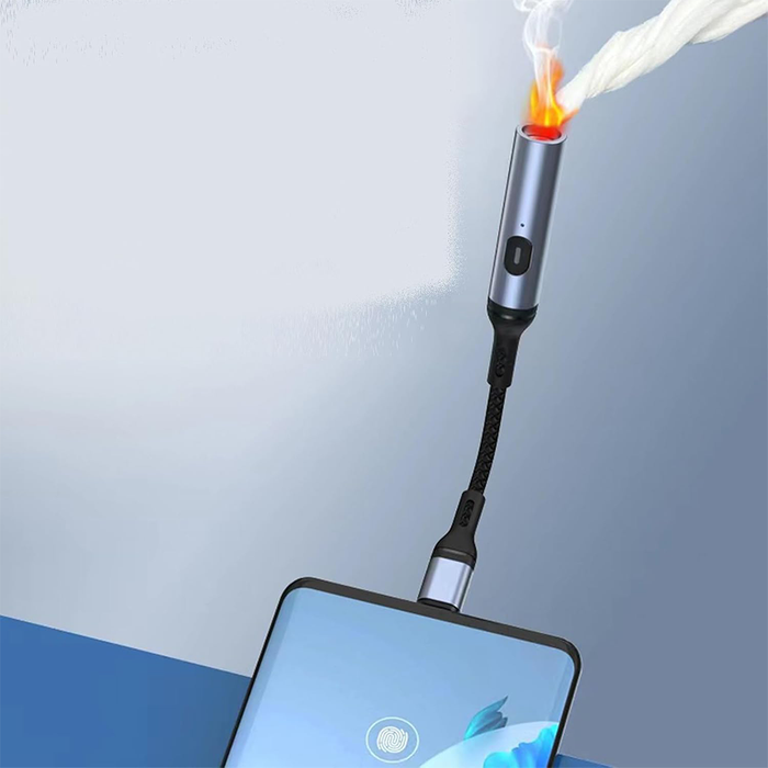 Briquet coupe-vent pour smartphone