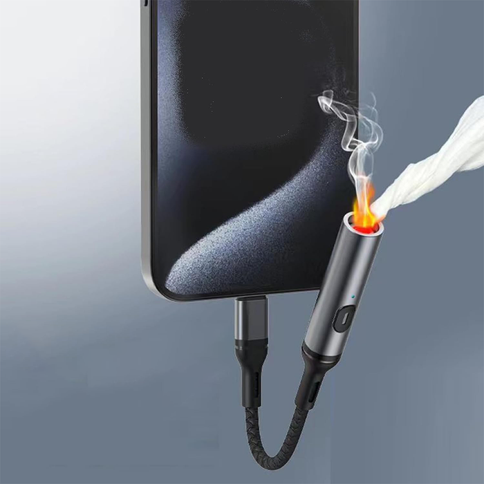 Briquet coupe-vent pour smartphone