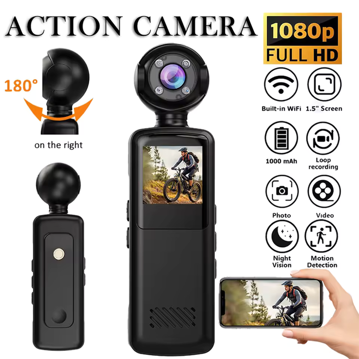 1080p Full HD WiFi Action Camera with Motion Detection