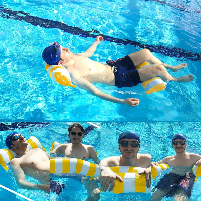 Amaca Galleggiante Gonfiabile 4 in 1 per Mare e Piscina - 3 Pezzi