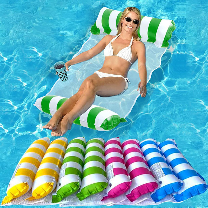 Amaca Galleggiante Gonfiabile 4 in 1 per Mare e Piscina - 3 Pezzi