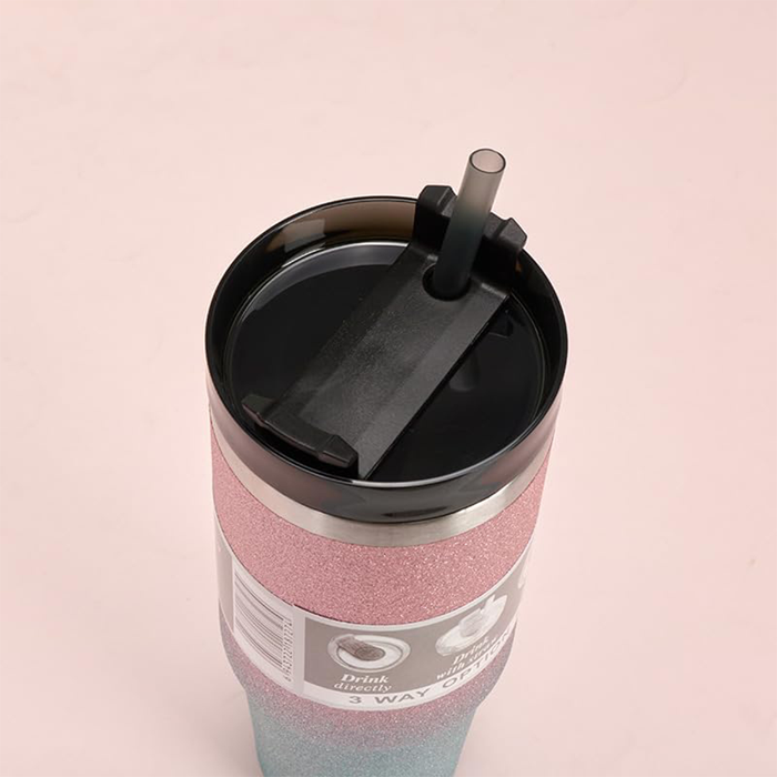 Borraccia Termica in Acciaio con Cannuccia 900ml