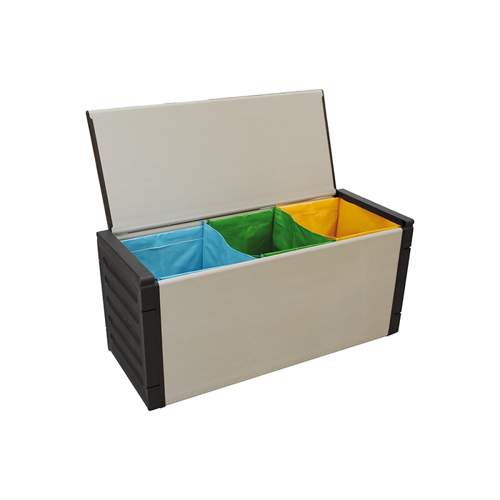 Banc avec Paniers de Tri Sélectif