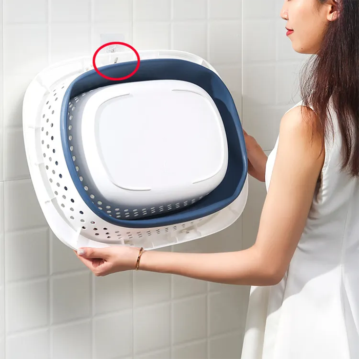 Panier à linge compact et pliable