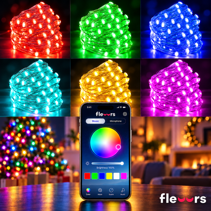 Color Christmas Lumières de Noël Bluetooth RVB 10m avec application