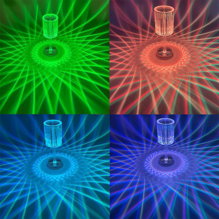 Lampe de table RVB en cristal