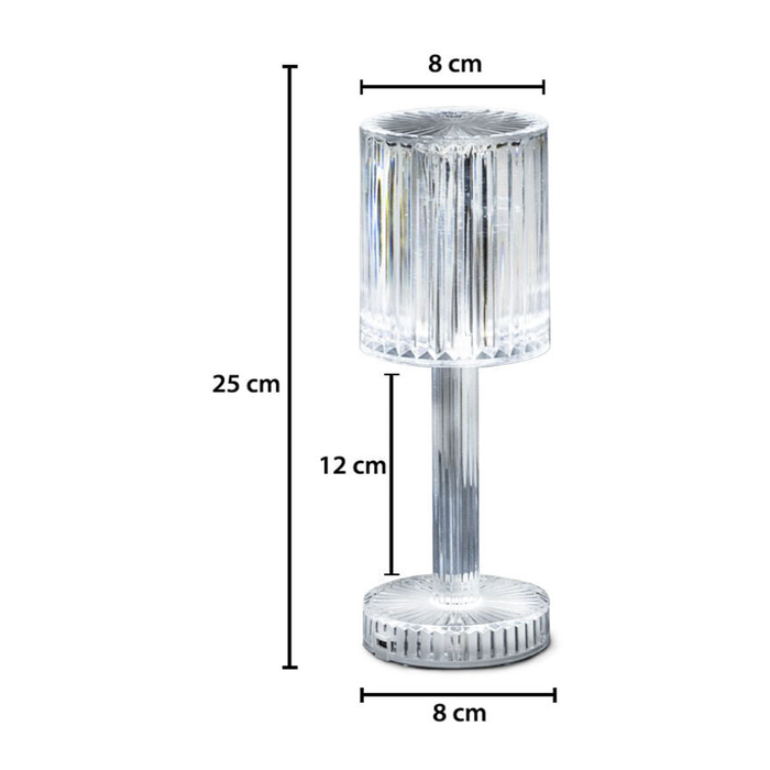 Lampe de table RVB en cristal
