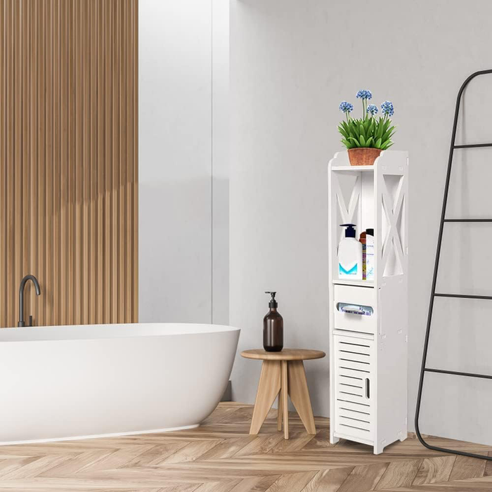 Meuble de salle de bain peu encombrant en contreplaqué