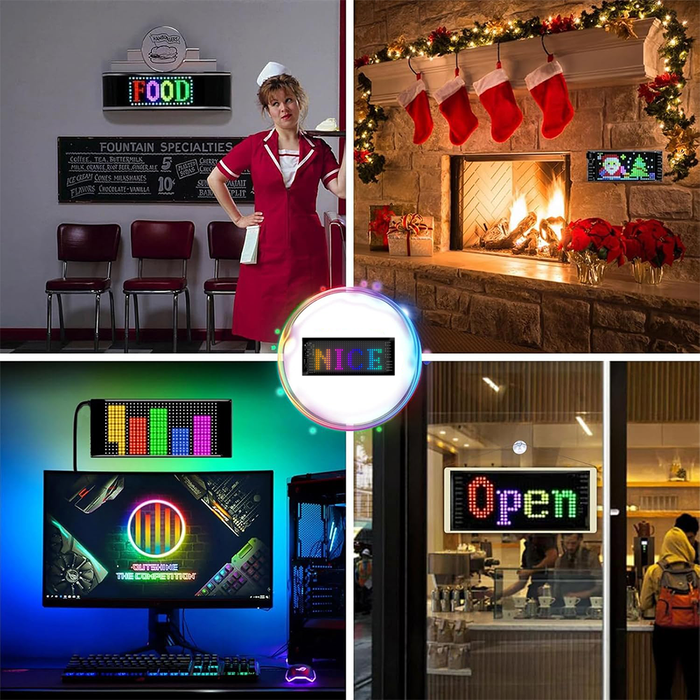 Panneau LED coulissant RVB Bluetooth programmable avec application