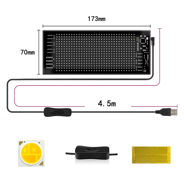Panneau LED coulissant RVB Bluetooth programmable avec application