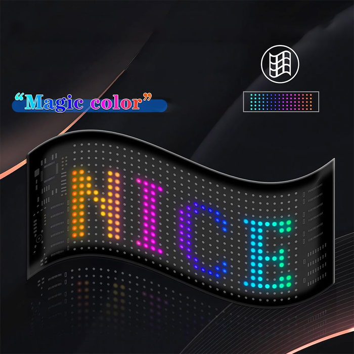 Panneau LED coulissant RVB Bluetooth programmable avec application