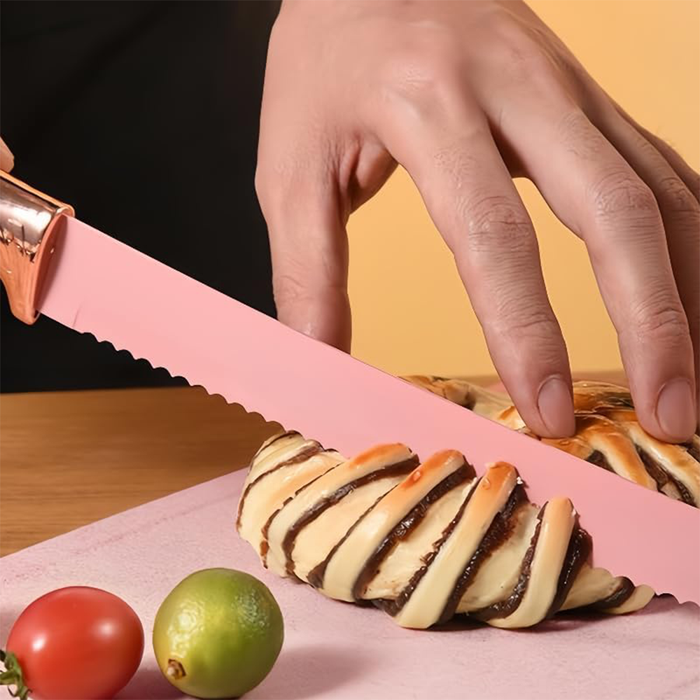 Batterie de cuisine en silicone 19 pièces avec couteaux