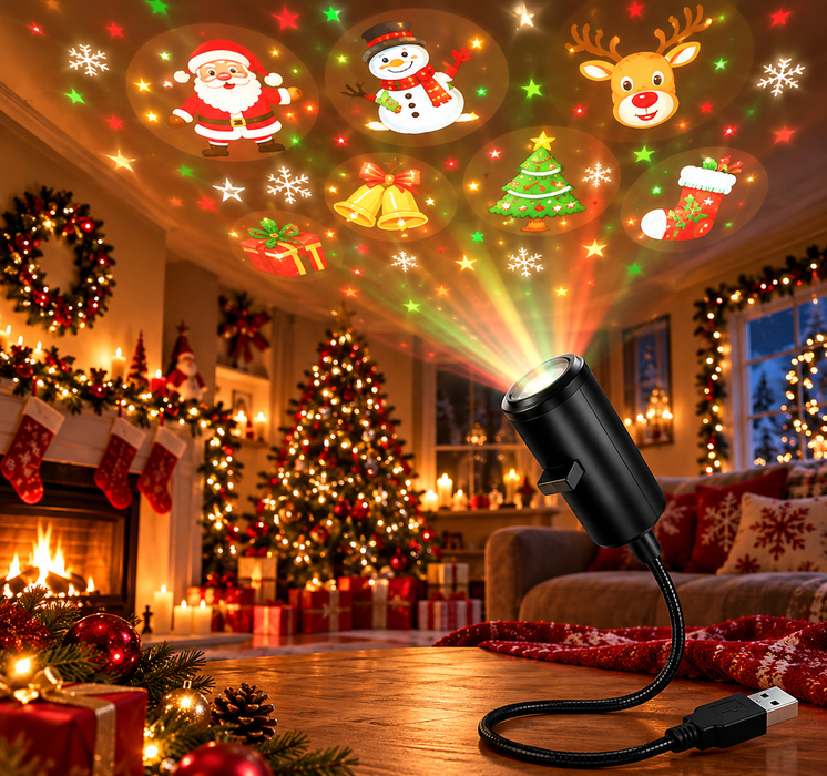 Proiettore Natalizio HD USB con Dischi Intercambiabili – Luci di Natale lumixmas