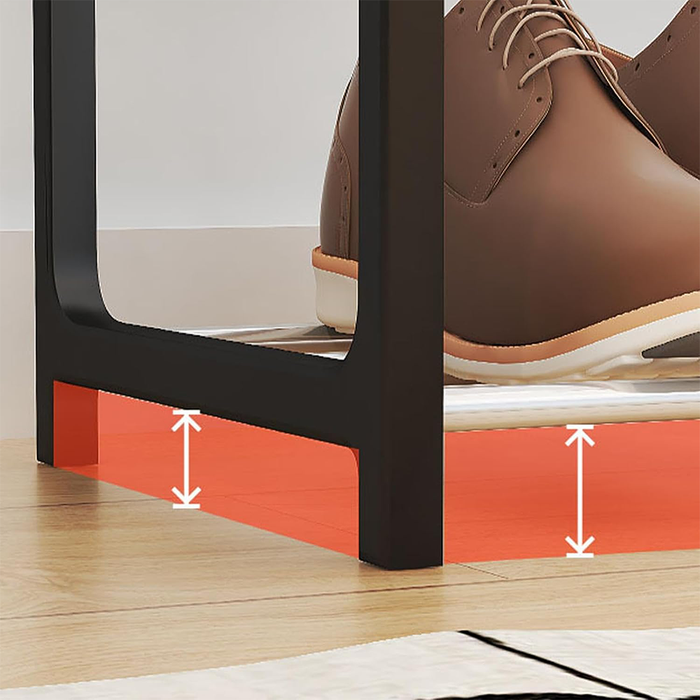 Étagère à Chaussures Gain de Place Compacte à 4 Niveaux