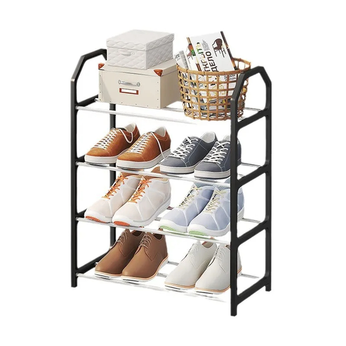 Étagère à Chaussures Gain de Place Compacte à 4 Niveaux