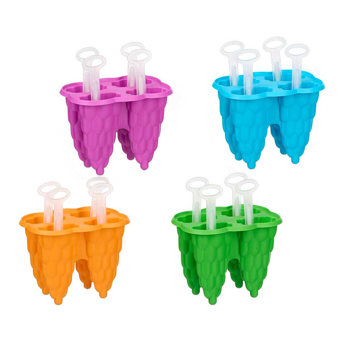 Set of 4 Colorful Ice Cream Molds