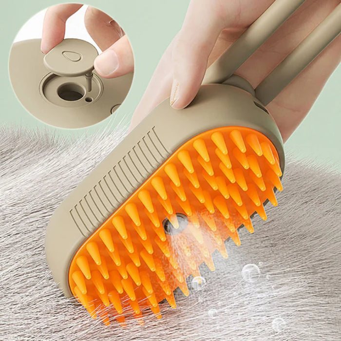 Brosse vapeur 3 en 1 Steamy pour chats et chiens