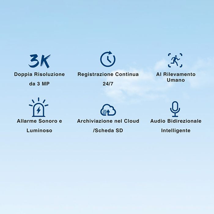 Caméra Wi-Fi extérieure 2,5K à double objectif