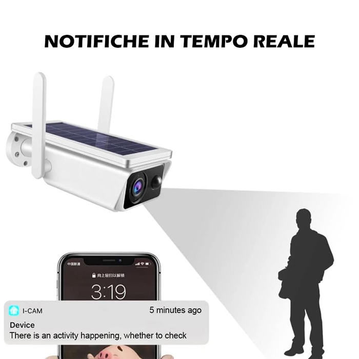 IP66 Solar Security Camera with Night Vision and Motion Detection
