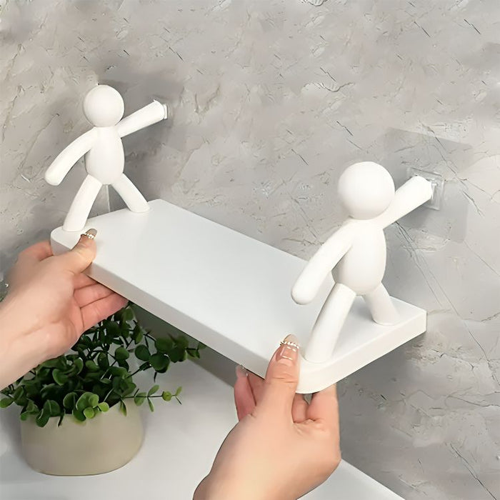 MiniShelf, Étagère adhésive avec personnages, support d'objets, étagère de rangement décorative pour la maison, lot de 2