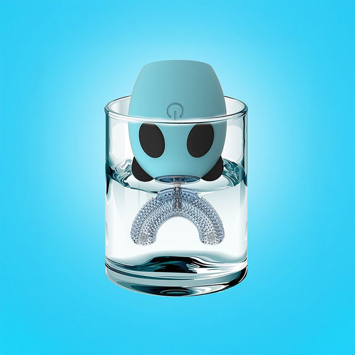 Spazzolino Elettrico Bambini Ultrasuoni Forma a U Silicone Morbido 6-12 Anni