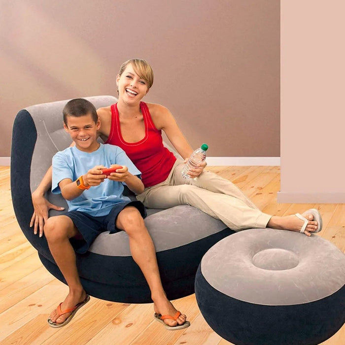 Poltrona Gonfiabile Deluxe con Poggiapiedi