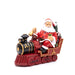 Statuetta Babbo Natale su trenino locomotiva